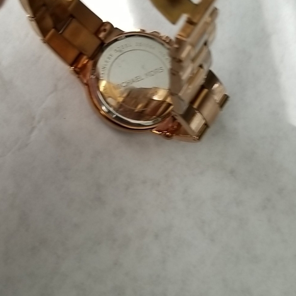 Michael Kors rose gold tone chronograph watch